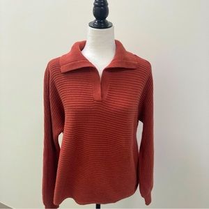NWT Marled terracotta long sleeve sweater